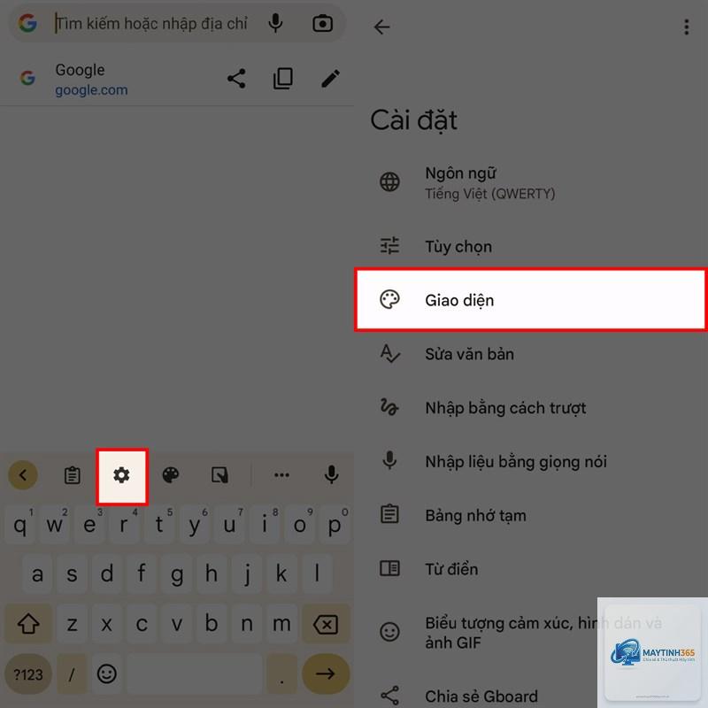 cách thay đổi giao diện bàn phím cảm ứng