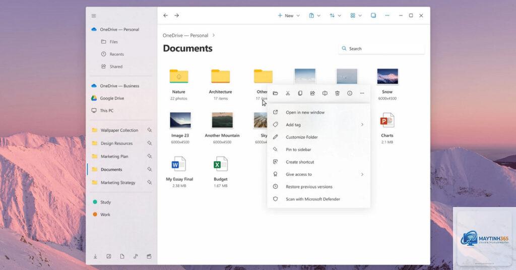 cách thay đổi giao diện file explorer