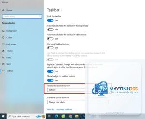 cách thay đổi hành vi taskbar