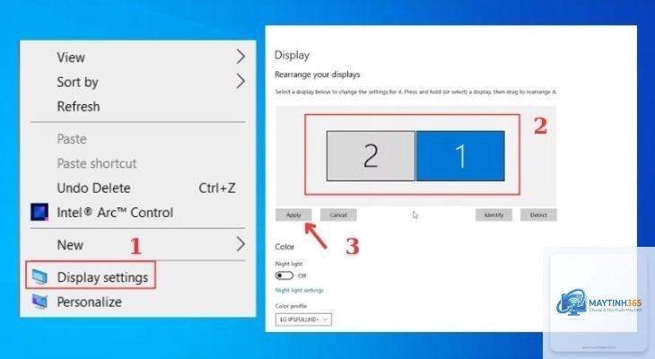 cách thay đổi hình nền dual monitor