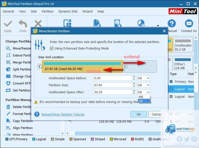 cách thay đổi kích thước phân vùng - Hình 3