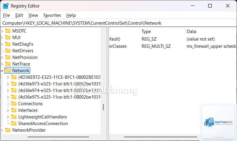 cách thay đổi network settings registry