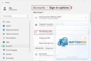 cách thay đổi sign in pin