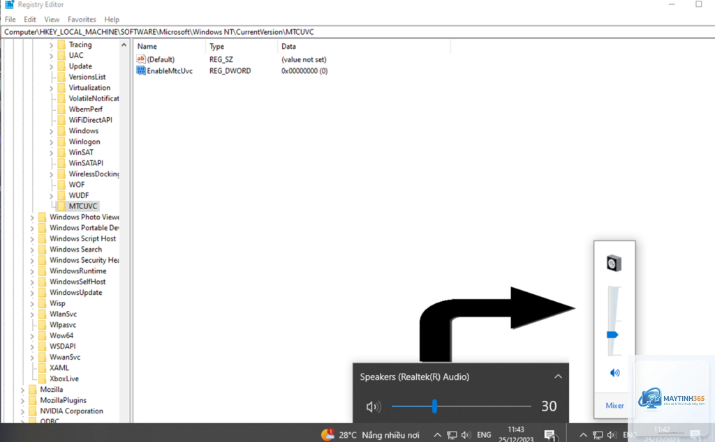 cách thay đổi sound settings registry