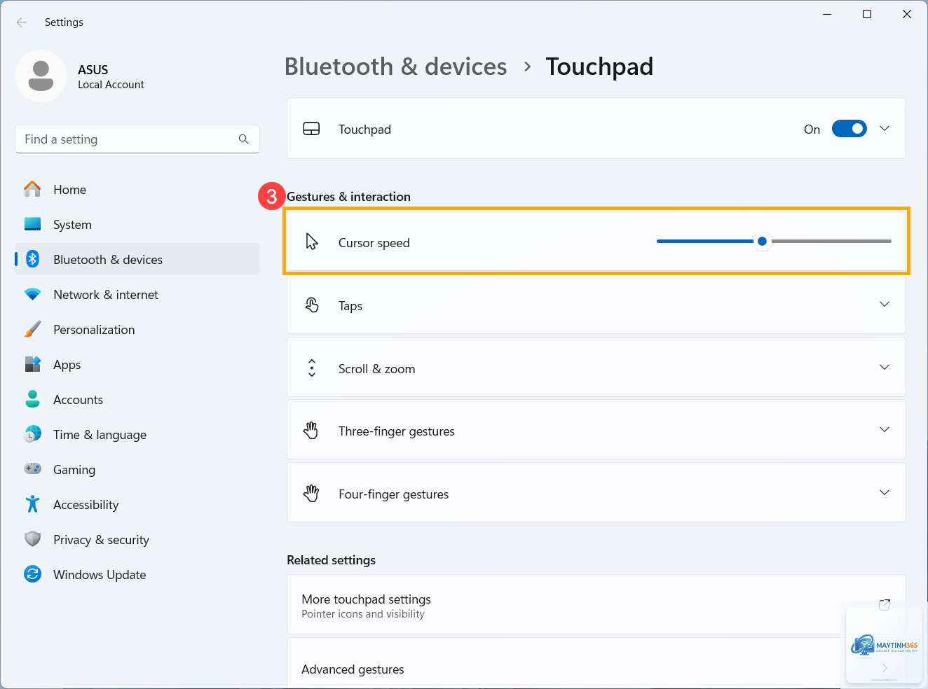 cách thay đổi tốc độ touchpad - Hình 4