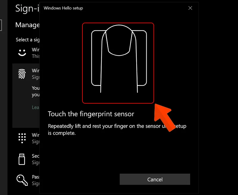 cách thêm dấu vân tay windows hello - Hình 2