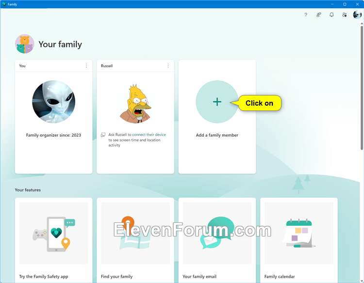 cách thêm thành viên gia đình windows 11 - Hình 2
