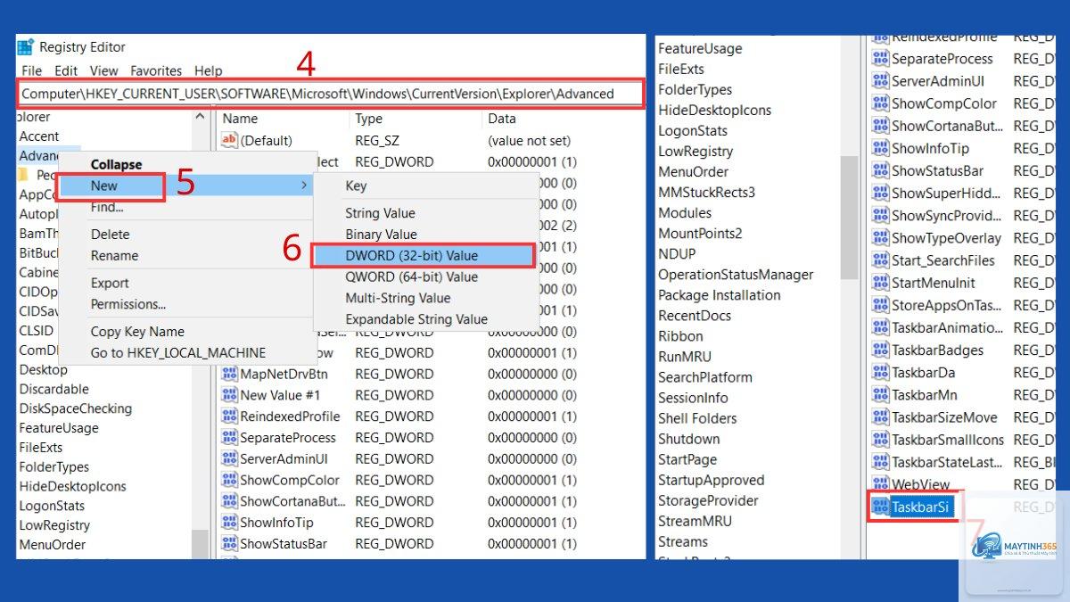 cách thêm tùy chọn taskbar bằng registry - Hình 1