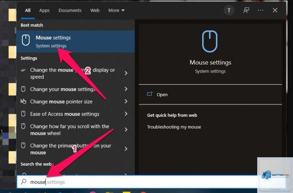cách theo dõi mouse settings