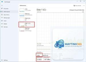 cách theo dõi ổ cứng bằng task manager