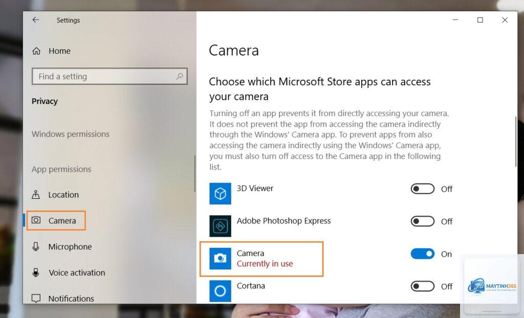 cách theo dõi webcam settings