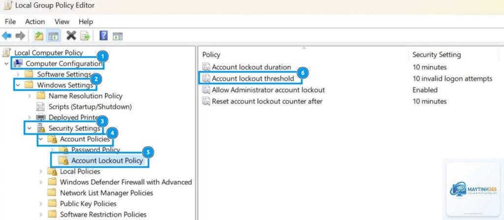 cách thiết lập account lockout policy - Hình 5
