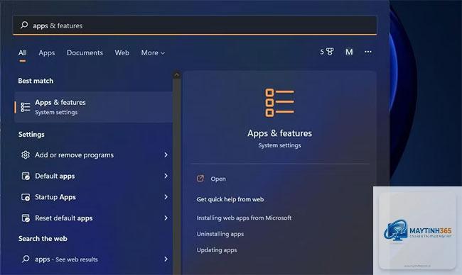 cách thiết lập app features