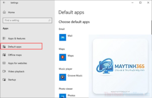 cách thiết lập default apps