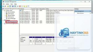 cách thiết lập disk management windows 11