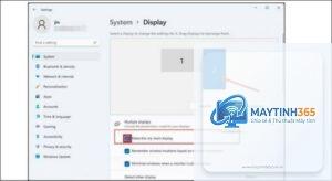 cách thiết lập dual monitor windows 11
