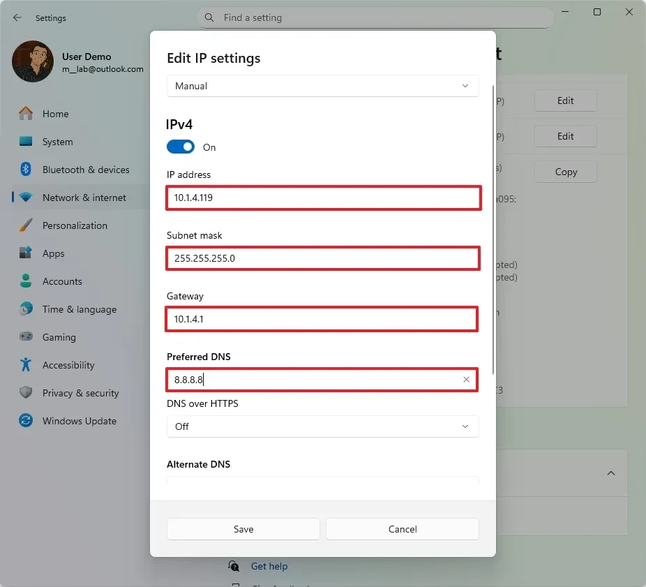 cách thiết lập ip động windows 11 - Hình 5