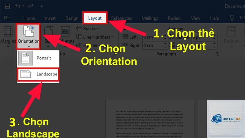 cách thiết lập landscape mode