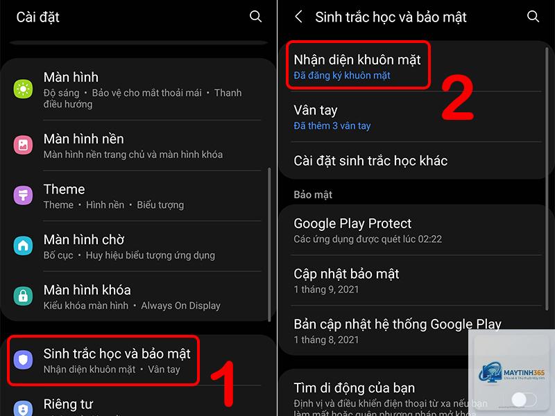 cách thiết lập nhận diện khuôn mặt