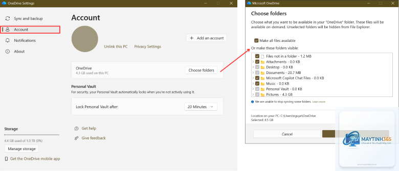 cách thiết lập onedrive settings - Hình 4