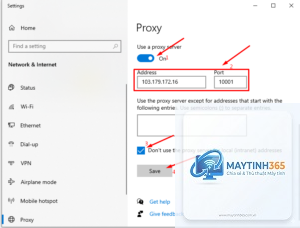 cách thiết lập proxy thủ công