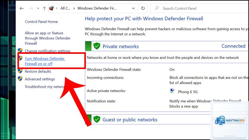 cách thiết lập public network firewall - Hình 1
