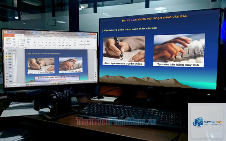 cách thiết lập slideshow nhiều màn hình