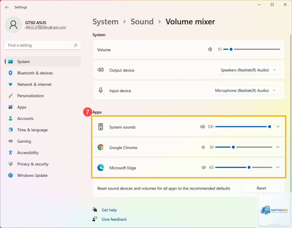 cách thiết lập sound settings windows 11