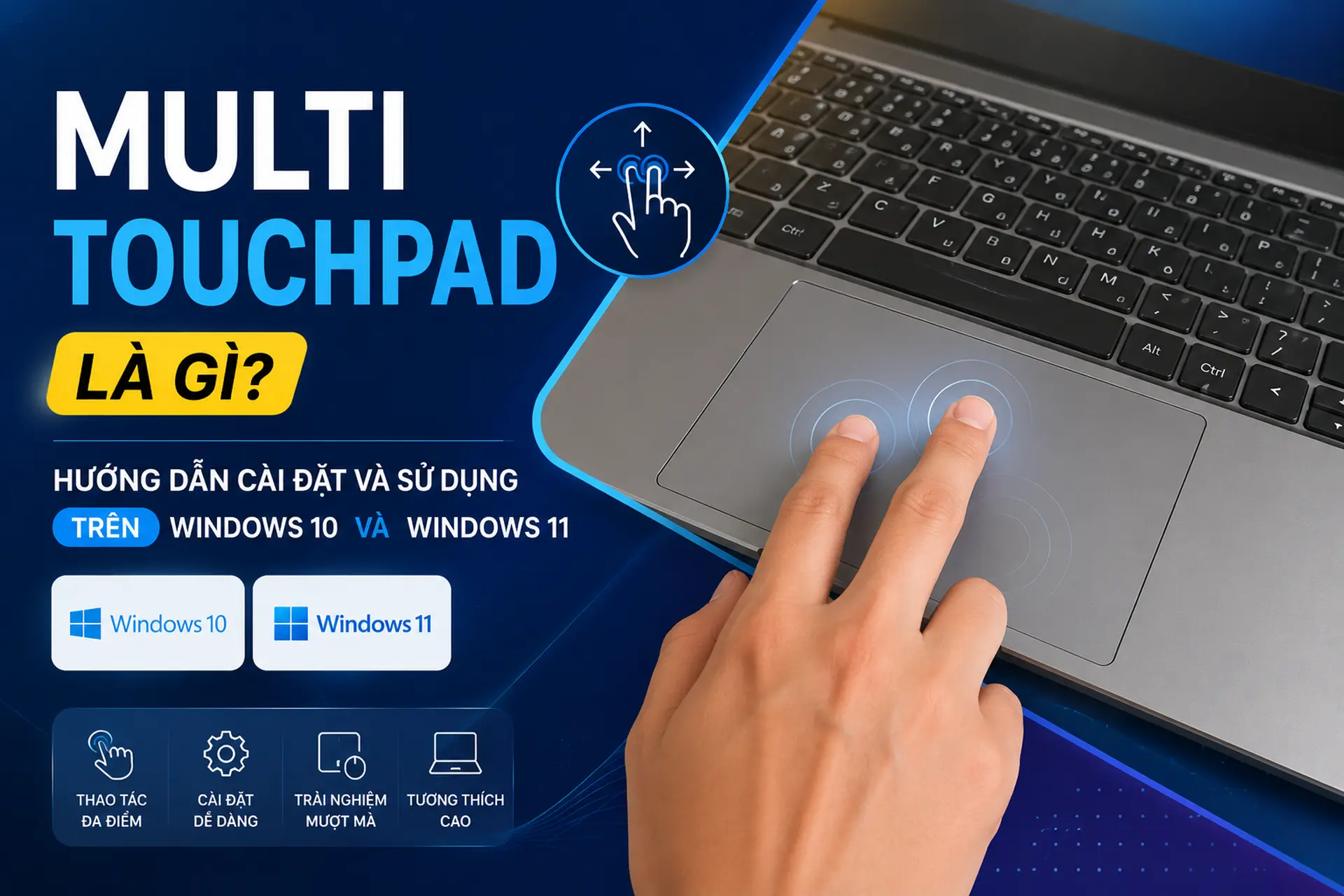 cách thiết lập touchpad đa điểm - Hình 1