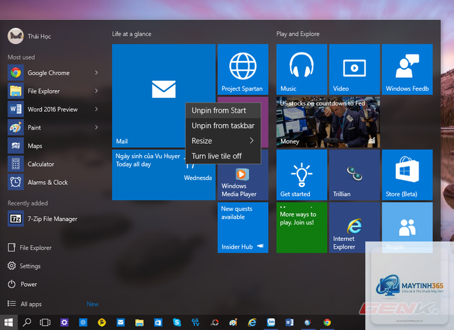 cách thu gọn start menu - Hình 4