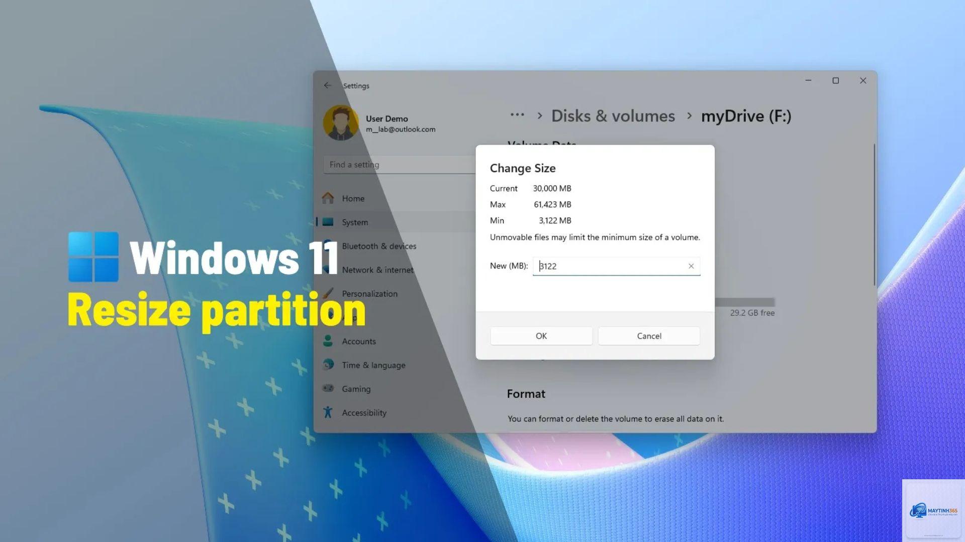 cách thu nhỏ phân vùng windows 11 - Hình 3