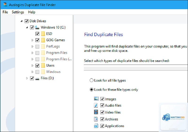 cách tìm file bị trùng