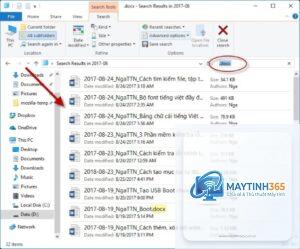 cách tìm file theo dung lượng
