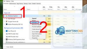 cách tìm ứng dụng trong task manager