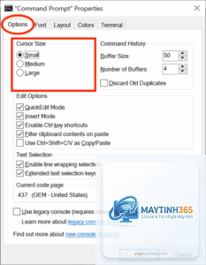 cách tối ưu command line settings