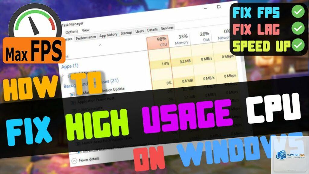 cách tối ưu cpu usage