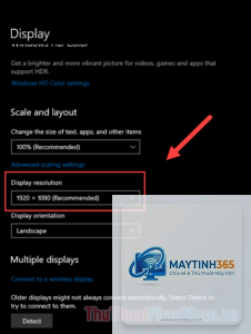 cách tối ưu display scaling