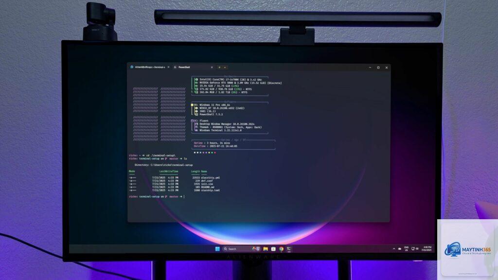 cách tối ưu giao diện powershell