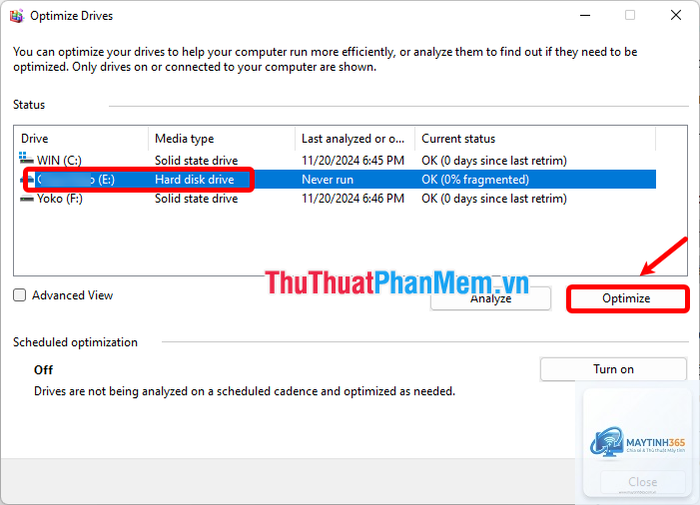 cách tối ưu hdd windows 11 - Hình 3