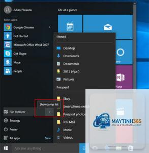 cách tối ưu shortcut start menu