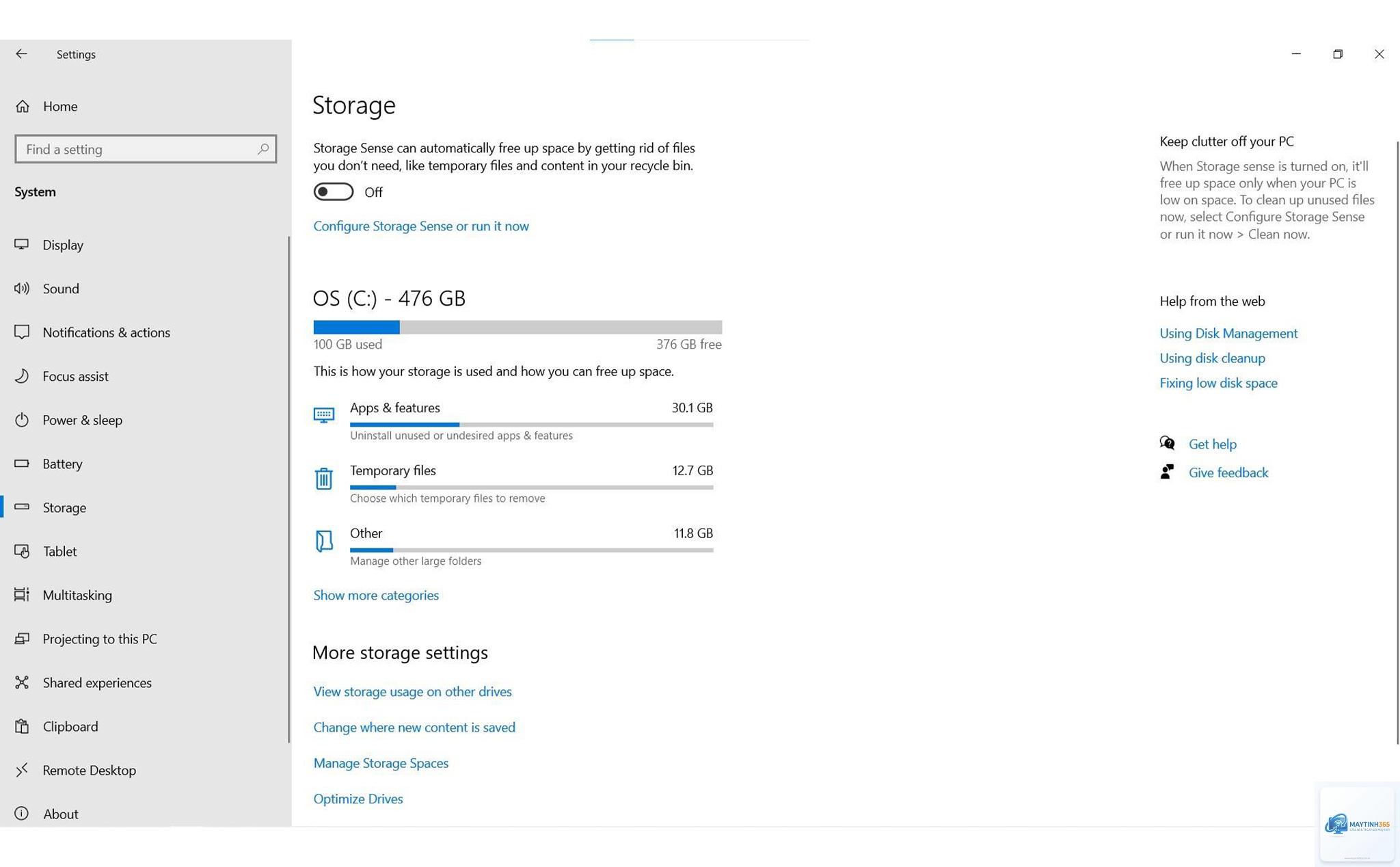 cách tối ưu storage settings - Hình 2