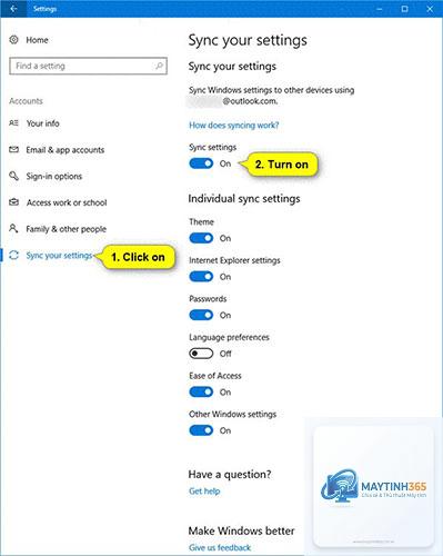 cách tối ưu sync settings