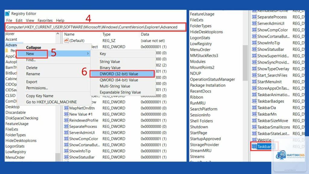 cách tối ưu taskbar bằng registry