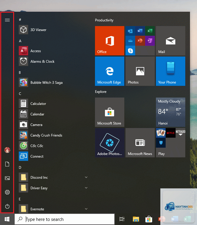 cách tối ưu tìm kiếm start menu