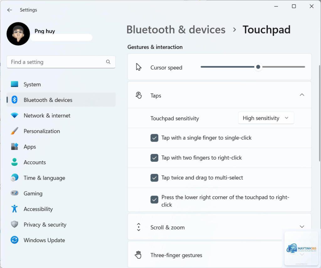 cách tối ưu touchpad settings