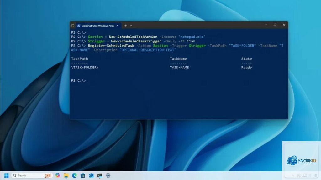 cách triển khai tác vụ tự động bằng powershell