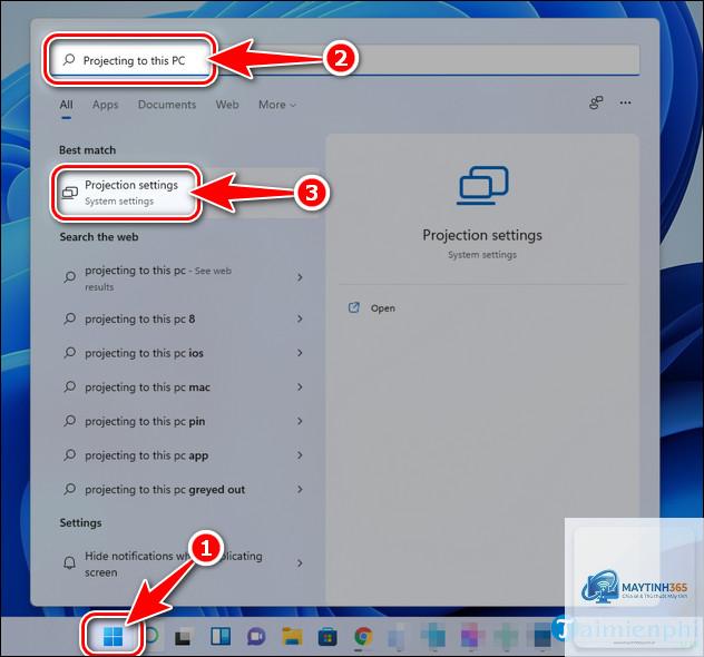 cách trình chiếu màn hình windows 11