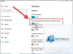 cách truy cập nhanh công cụ từ taskbar