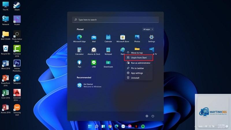 cách truy cập start menu nhanh