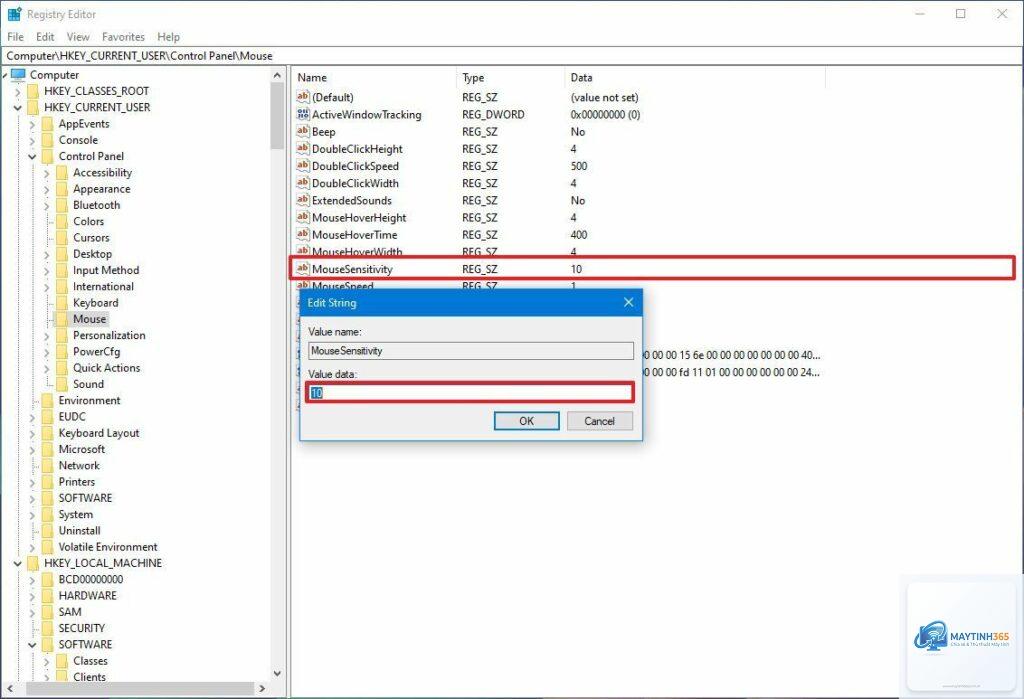 cách tùy chỉnh con trỏ chuột bằng registry